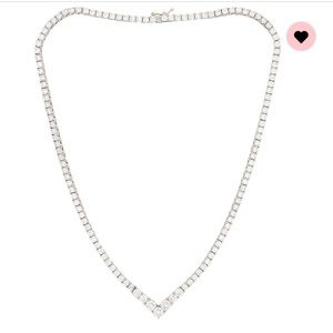 Gradient Tennis Necklace in Silver